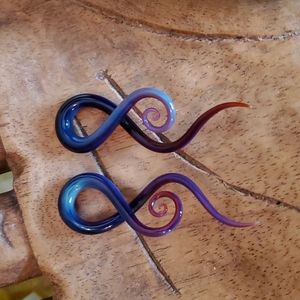 Glass Earrings for stretched ears